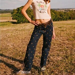 BDG High-Waisted Cowboy Jean - Horseshoe Print Size 24